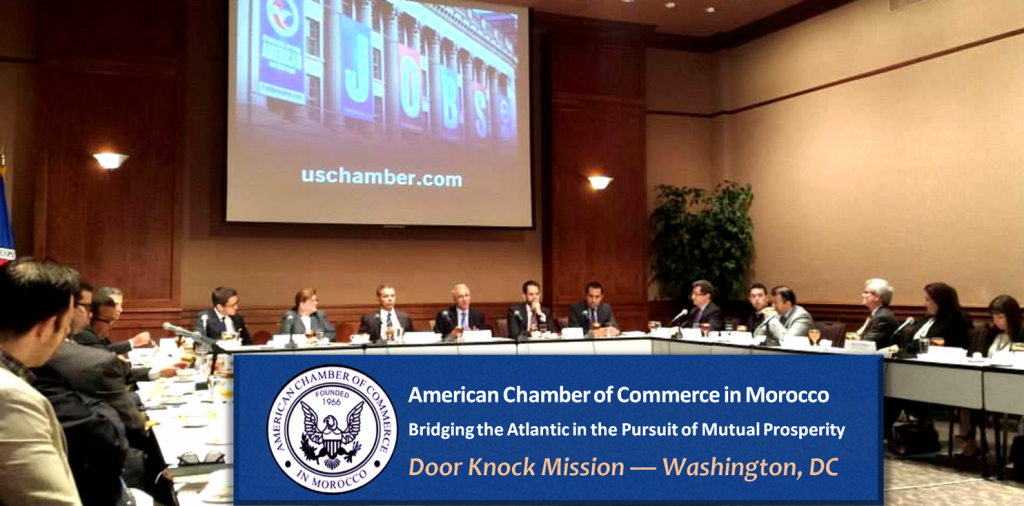 The American Chamber (AmCham) of Morocco, an affiliate of the US Chamber of Commerce, recently visited Washington, DC to meet with US government officials, businesses, and trade associations to brief them on the latest business opportunities.