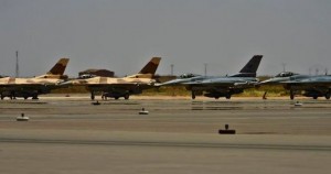 F-16 Fighting Falcons from the 480th Fighter Squadron, 52nd Fighter Wing, Spangdahlem Air Base, Germany, and the Royal Moroccan air force prepare for take-off May 15 at Ben Guerir Air Base, Morocco. The aircraft are taking part in Exercise African Lion, the largest U.S. Defense Department exercise in Africa.(Photo: Air Force)