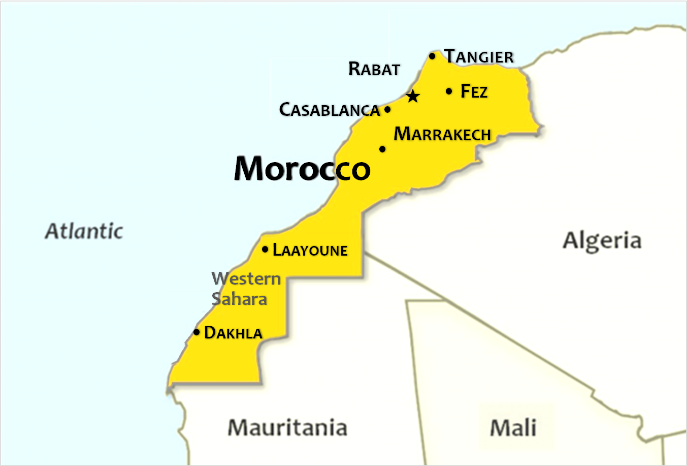 Morocco Sahara Map Wout Line 