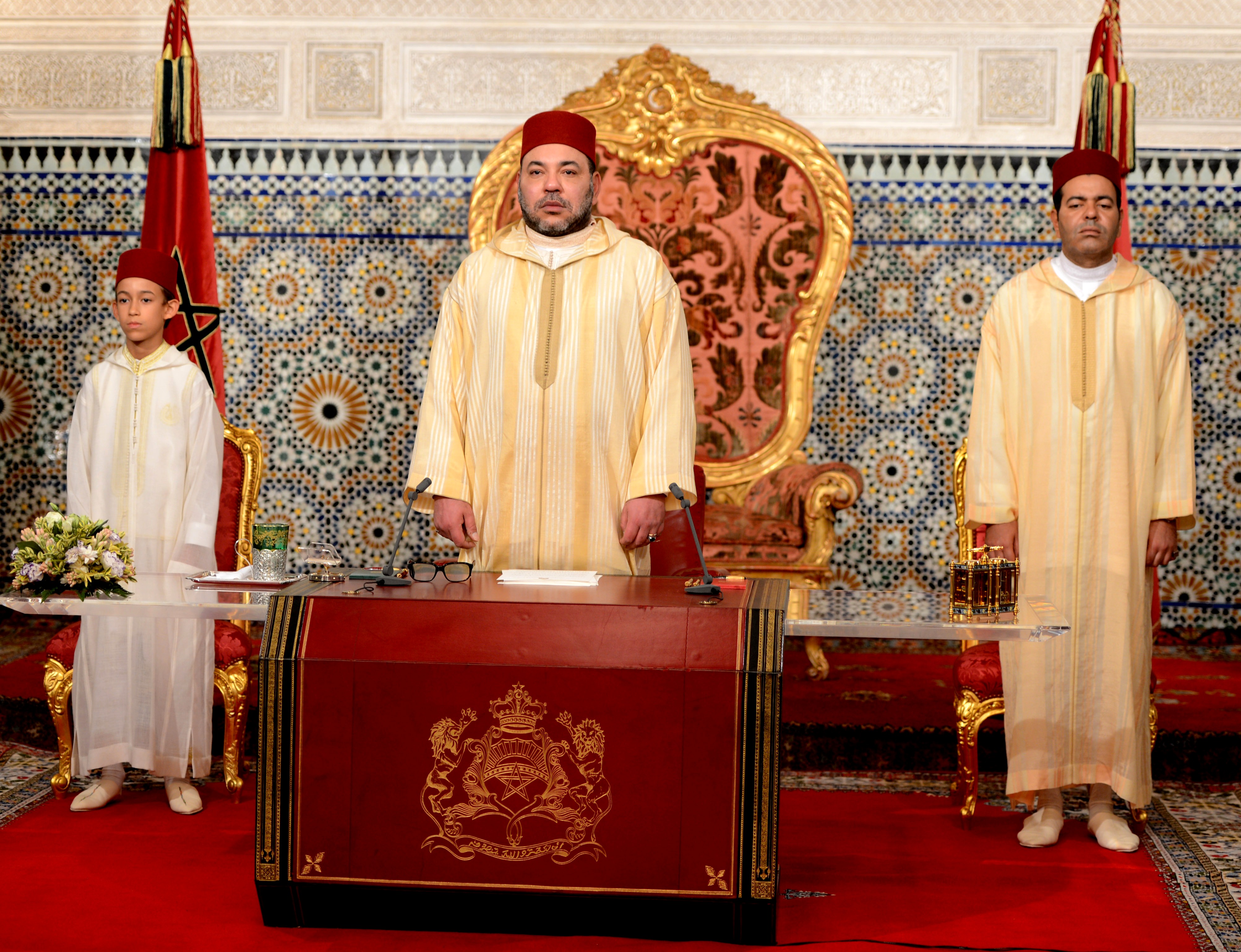 King Mohammed VI delivers his address to the nation: Photo: MAP