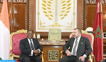 King Mohammed VI and President of the Republic of Côte d'Ivoire Alassane Ouattara. Photo: MAP