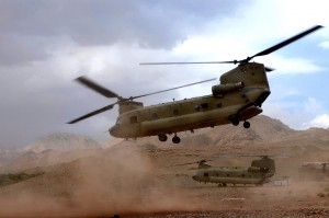 A CH-47 Chinook in Afghanistan. Photo: ISAF.